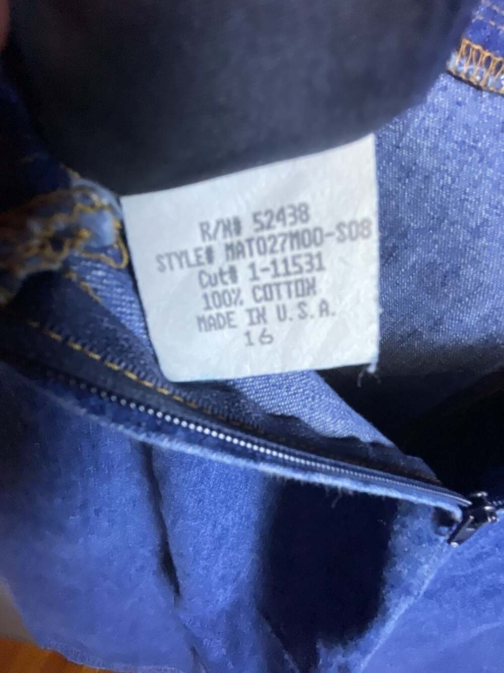 Vintage Studio 90s Drawstring Denim Skirt Size 16 Medium Wash Y2K Midi - Picture 7 of 7